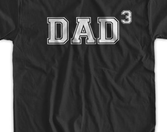 Dad3 shirt  (ANY NUMBER KIDS) Dad 3 To Be Gifts For Dad Gift For Dad Father Fathers Day Tshirt T-Shirt Tee Shirt Mens Kids Geek Funny