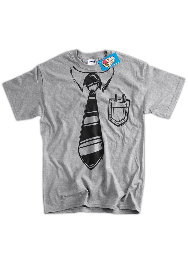 Funny Shirt Geek Tie Party nerd T-shirt Tee shirt Mens Girls Lady Pocket Screen Printed image 2