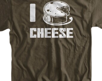 Funny Cheese T-Shirt I Love Cheese T-Shirt Food Cheese Time I Love Cheese French Cheese Organic Cheese TShirt Mens Ladies Womens Kids Ladie
