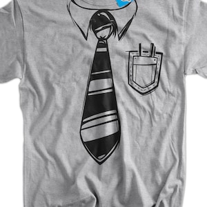 Funny Shirt Geek Tie Party nerd T-shirt Tee shirt Mens Girls Lady Pocket Screen Printed image 1