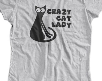 Funny Cat Cats T-Shirt - Crazy Cat Lady Tee Shirt T Shirt Ladies cats pets Ladies Womens Youth Kids