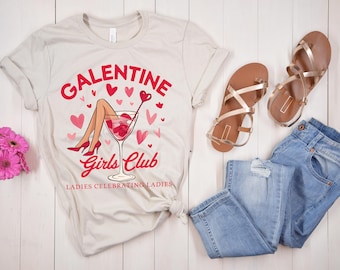 Galentine Day Gift Galentine Girls Club Tshirt Ladies Celebrate Ladies Tshirt Valentine Tshirt Wedding TShirt T-Shirt Tee Shirt