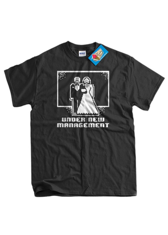 Funny Shirt Bachelor Party T shirt Stag Under New Management Mens
