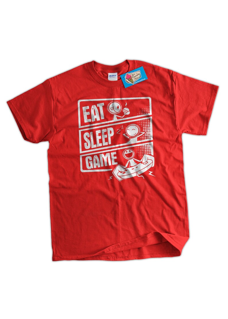 Video Game T-shirt Gaming T-shirt Eat Sleep Game V3 T-shirt | Etsy