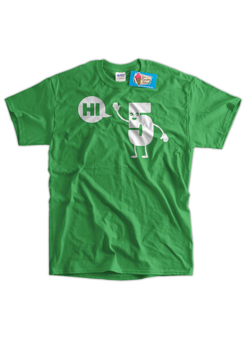 Funny Geek Nerd Tshirt High Five Tshirt Hi Five Tshirt Etsy