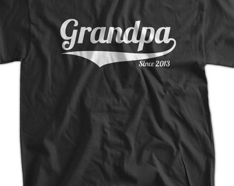 Grandpa Since (ANY YEAR) T-Shirt - Gift Idea for grand parents Tshirt  Tee Shirt Mens Womens Ladies Family Geek Funny