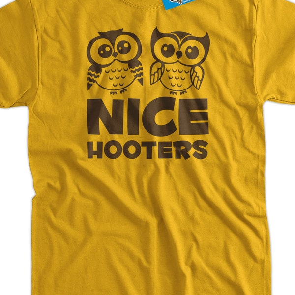 Nice Hooters T-Shirt - Funny Tee Shirt T Shirt Geek Humor Mens Ladies Womens Guys