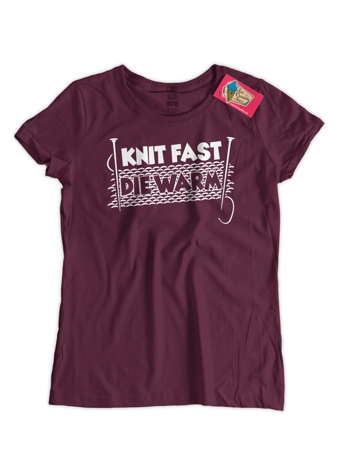 Funny Knitting Tshirt Knit Fast Die Warm Tshirt Funny Yarn Etsy