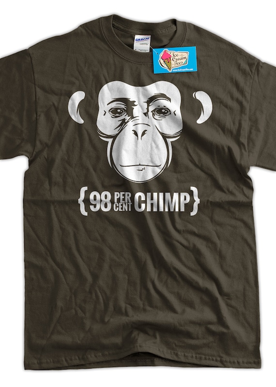 Funny Evolution Theory Shirt 98% Chimp Shirt Science Gift Funny Evolution Theory Shirt 98% Chimp Shirt Science Gift