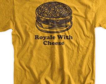 Funny Burger T-Shirt Classic Movie Cheese Burger  - Royale T-Shirt Tee Shirt T Shirt Mens Ladies Womens Funny Geek