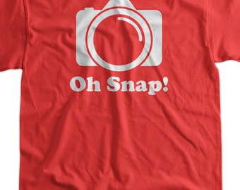 Funny Digital Film Camera Gifts for Photographers Photography T-Shirt - Oh Snap Tee Shirt T Shirt Geek Mens Ladies Womens Youth Kids