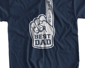 Worlds Best Dad T-Shirt Fathers Day Daddy New Dad Best Dad Number 1 dad T-shirt Gifts for Dad Screen Printed T-Shirt Tee Shirt T Shirt Mens