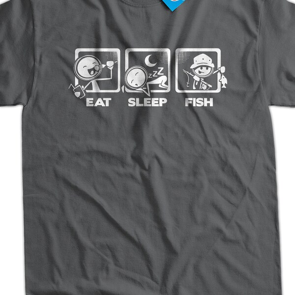 T-shirt de pêche T-shirt de poisson Manger dormir T-shirt de poisson V4 Cadeaux pour papa Cadeaux pour hommes T-shirt sérigraphié Chemise T-shirt Homme Femme Femme