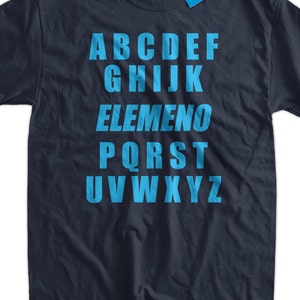 Alphabet Geek Nerd School English ABC Elemeno Funny Tshirt T-Shirt Tee Shirt Mens Womens Ladies Youth Kids Geek Funny image 1