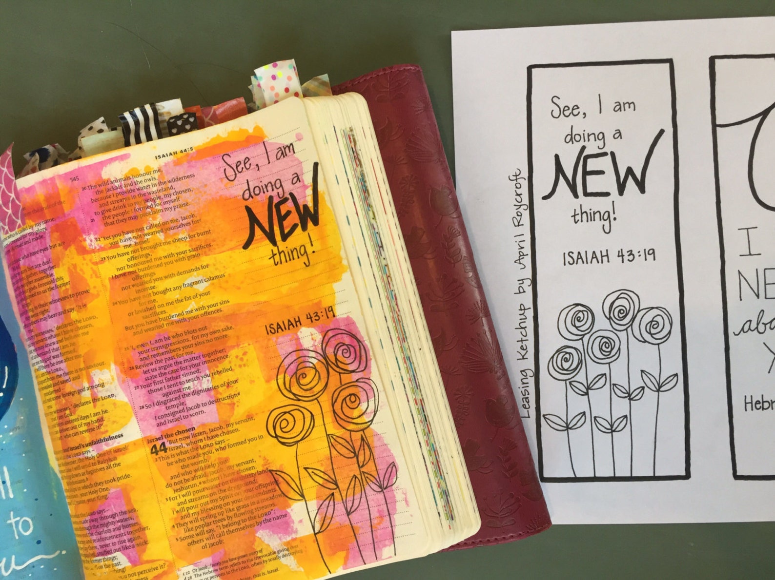 INSTANT DOWNLOAD - Bible Journaling Template - Etsy
