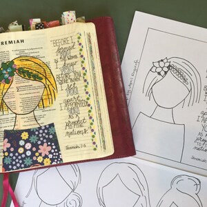 INSTANT DOWNLOAD - Bible Journaling Template