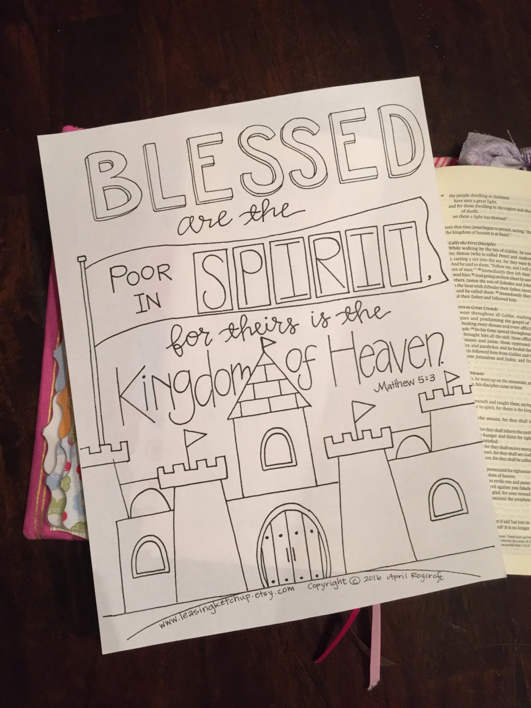 Coloring Sheet Printable Template Instant Download - Beatitudes - Etsy
