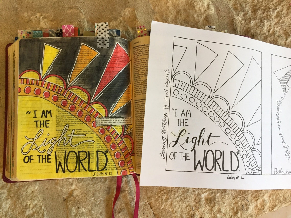 INSTANT DOWNLOAD - Bible Journaling Template - Etsy