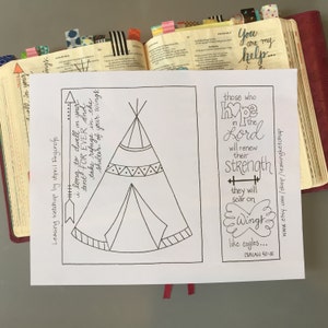 INSTANT DOWNLOAD - Bible Journaling Template