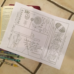 INSTANT DOWNLOAD - Bible Journaling Template