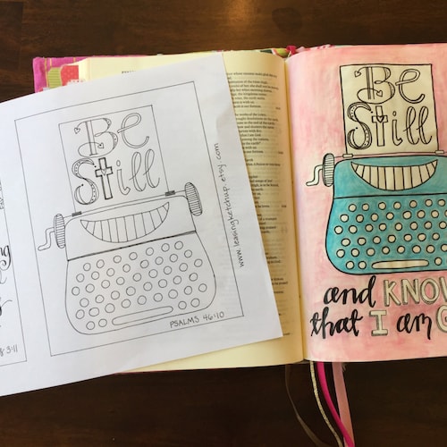 COLLECTION Bible Journaling Printable Template FALL 2016 - Etsy