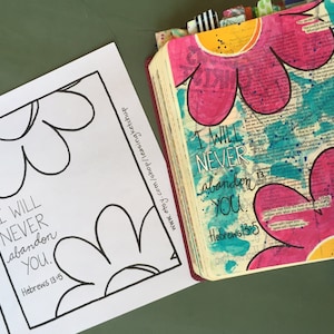 INSTANT DOWNLOAD - Bible Journaling Template
