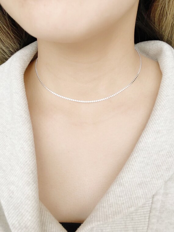 Gold Plated or Silver Plated 925 Sterling Silver Flat Chain Modern