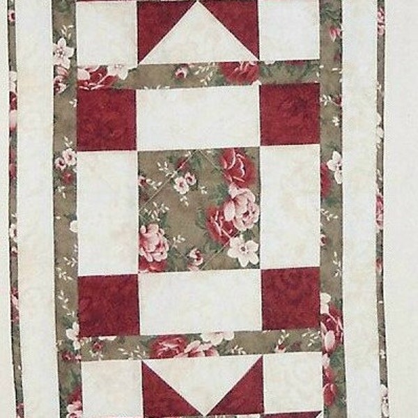 Sawtooth Star Tablerunner Quilt Pattern ONLY