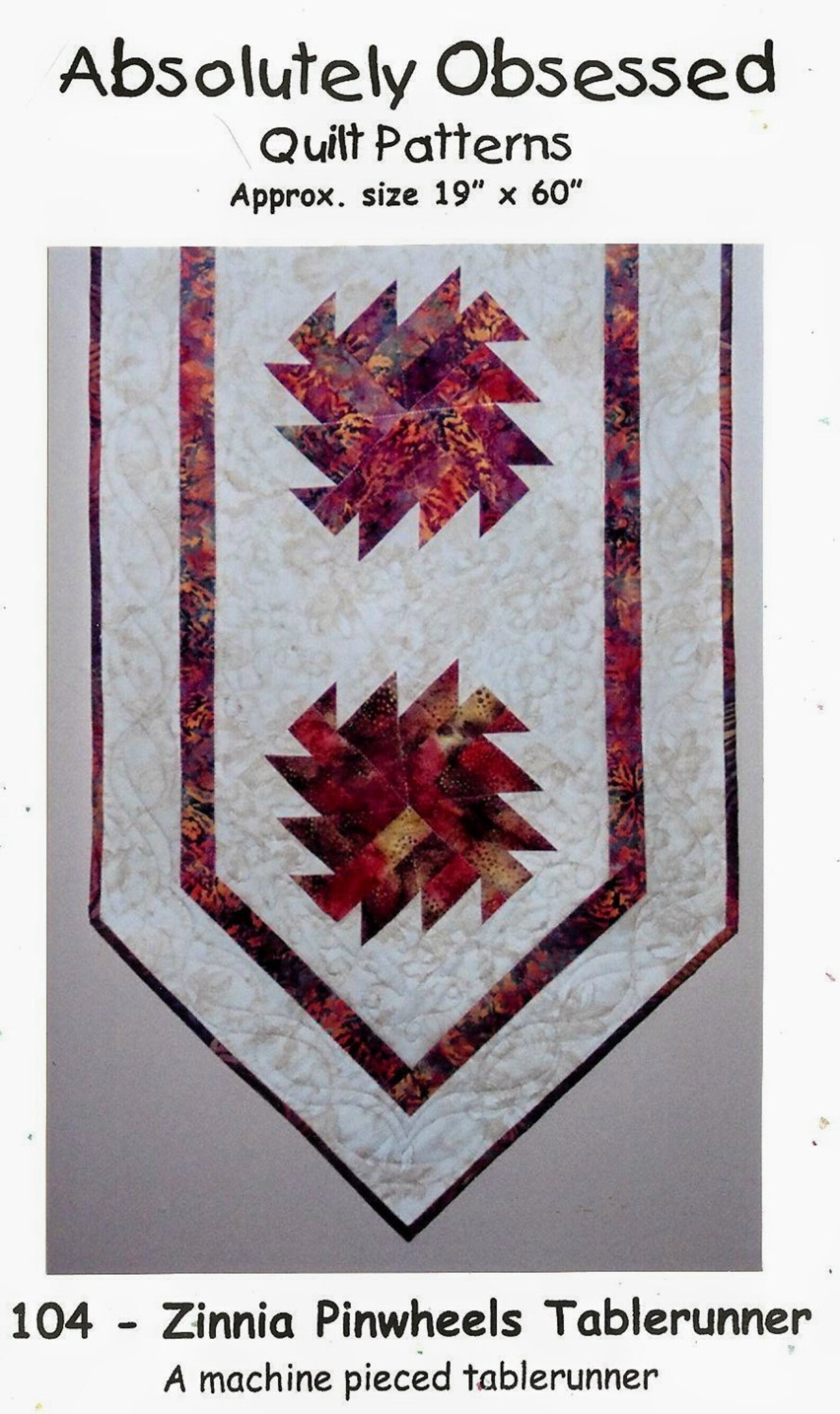 Zinnia Pinwheels Table Runner Quilt Pattern ONLY Etsy