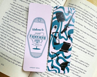 The Fantasy Inn Bookmark - Book Genre Retro Signs Collection - Retro Bookmarks