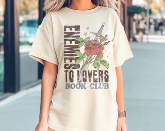 Enemies to Lovers Book Club Comfort Colors Tee: Bookish Graphic T-Shirt
