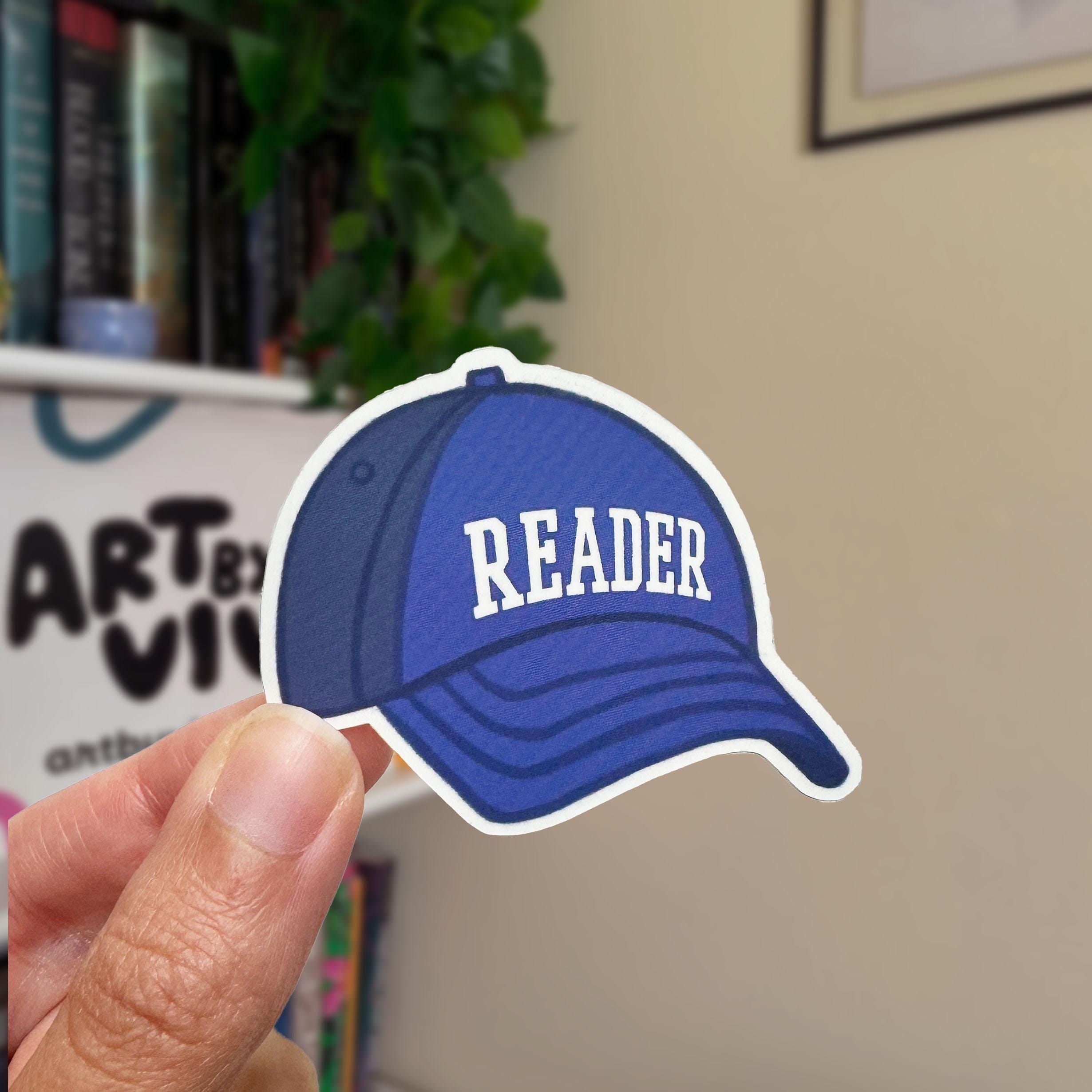 Reader Hat Bookish Kindle Sticker for Book Lovers