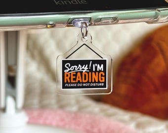 Do Not Disturb Kindle Charm: Bookish Reader USB-C Dust Plug