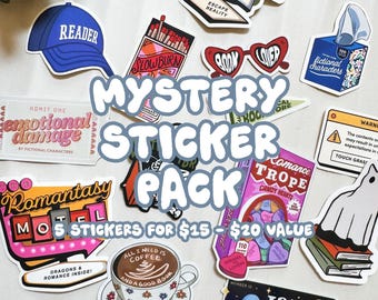 Bookish Mystery Sticker Pack: Wasserdichte Aufkleber für Kindle, Laptop und Wasserflasche