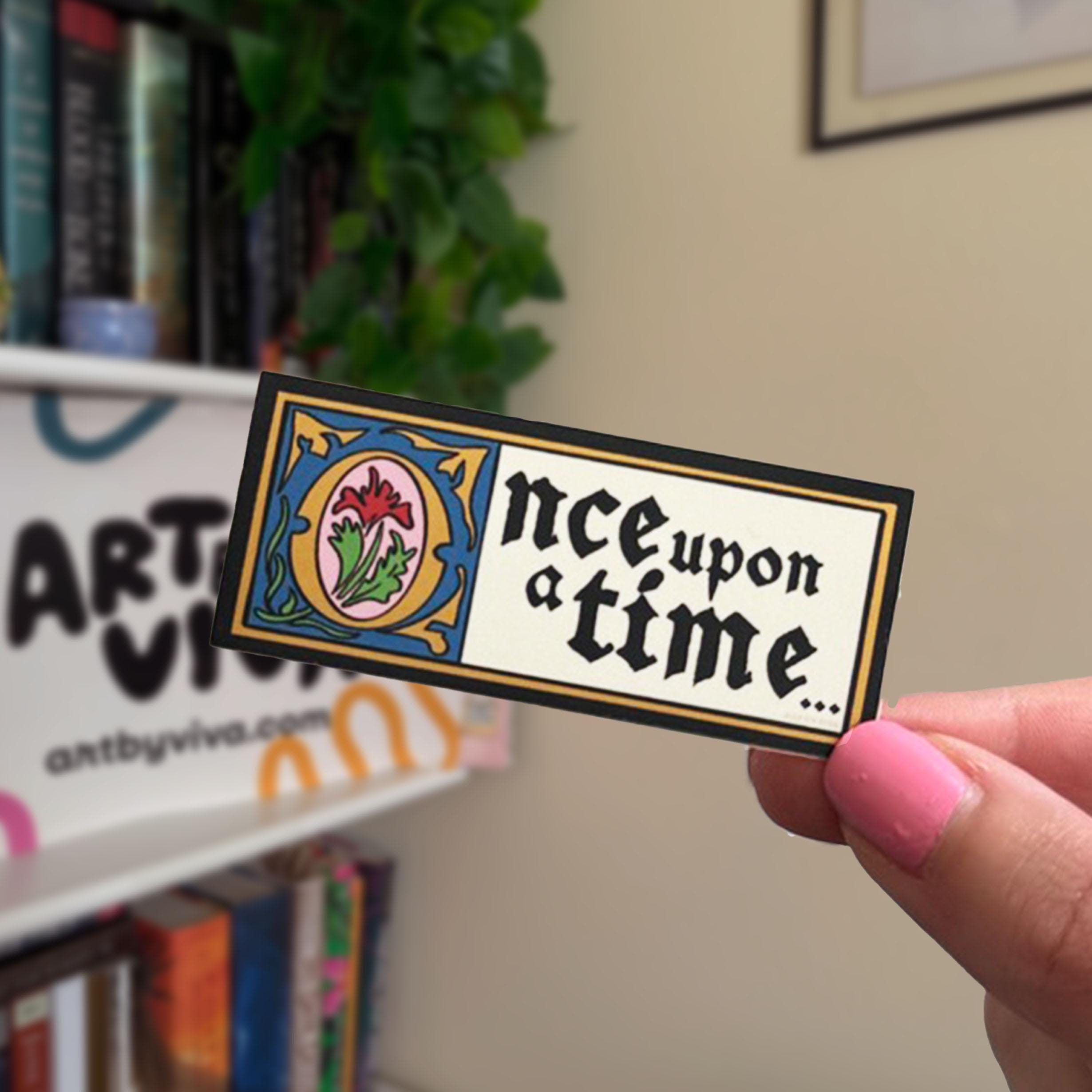 Once Upon a Time Sticker: Fairytale Romance, Bookish Kindle Sticker