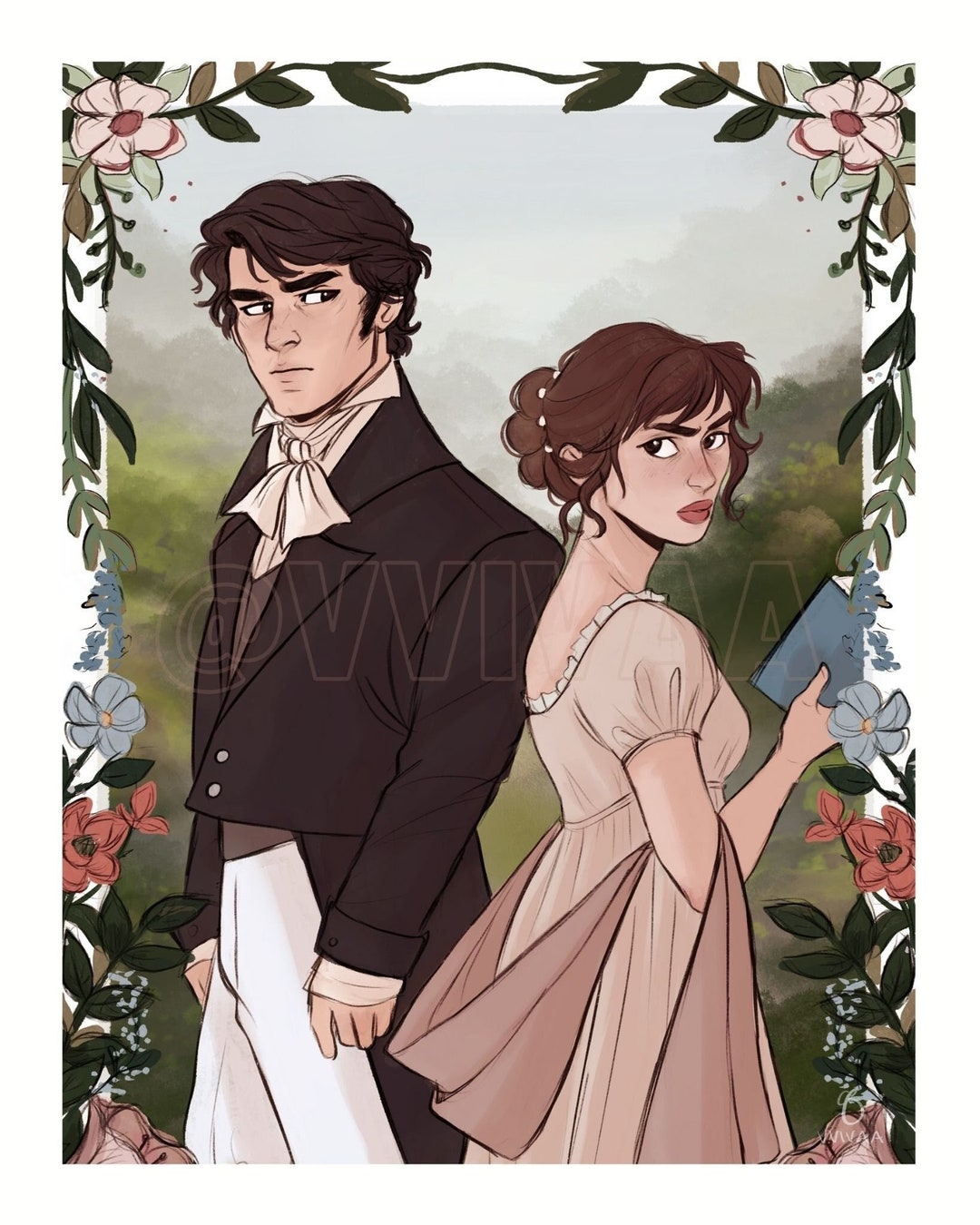 Pride and Prejudice Elizabeth and Mr. Darcy Jane Etsy Canada