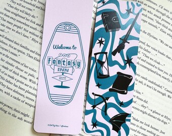 The Fantasy Inn Bookmark - Book Genre Retro Signs Collection | Bookish Motel Bookmarks