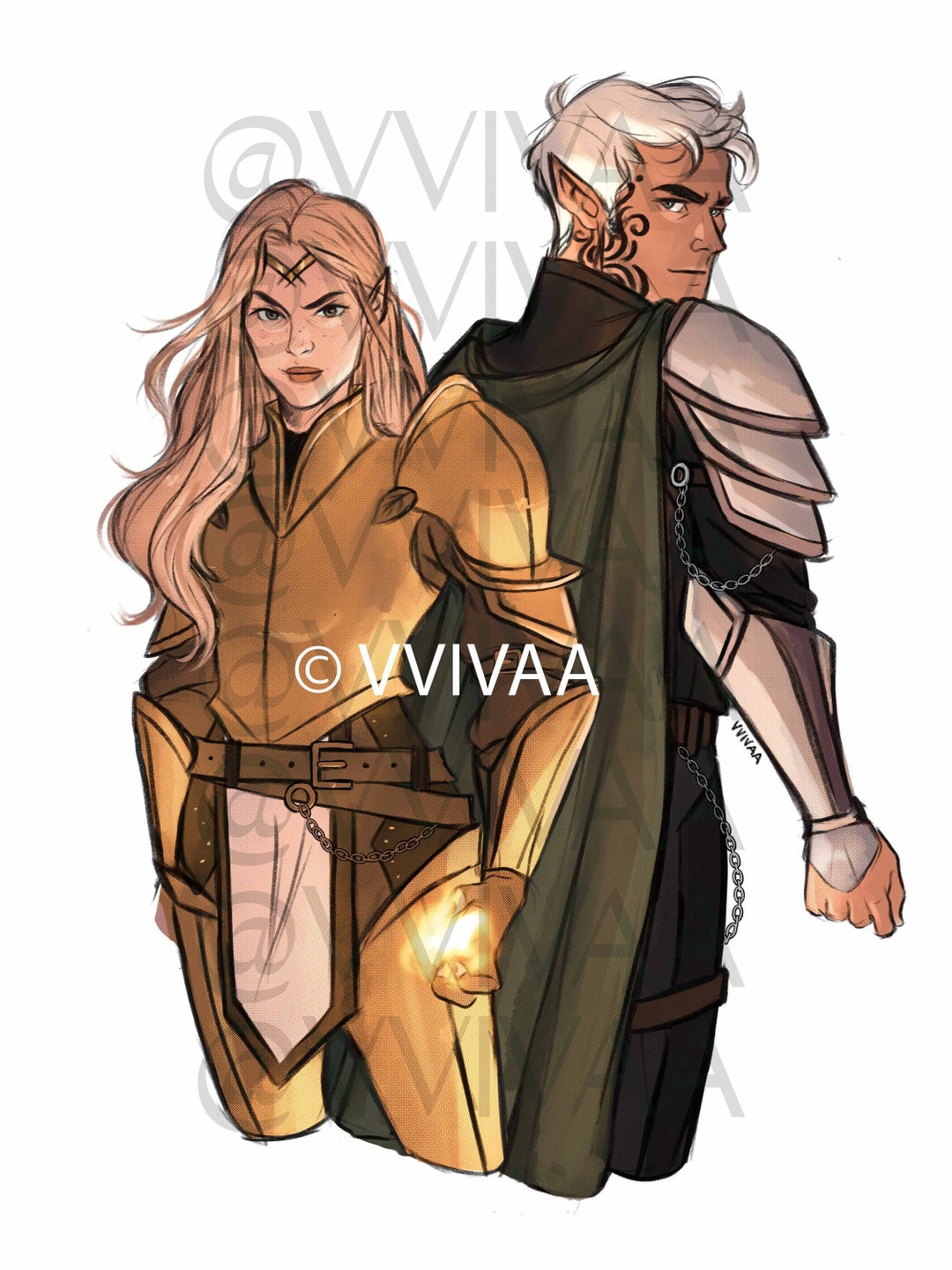 Aelin and Rowan Throne of Glass 8x10 Officially Licensed Print - Etsy