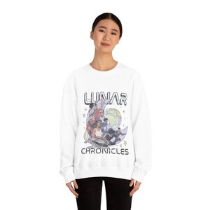 The Lunar Chronicles Sweatshirt: Bookish Crewneck, Distressed Illustration image 9