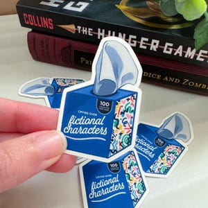 Crying Over Fictional Characters Bookish Kindle Sticker image 2