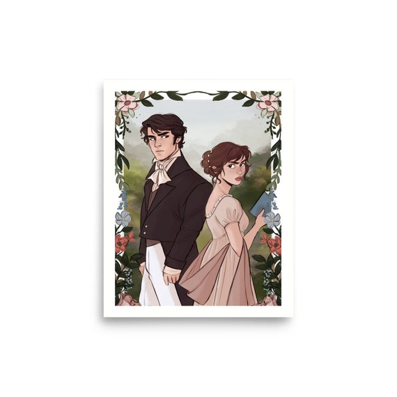 Pride and Prejudice Elizabeth Bennet and Mr. Darcy Jane Austen Art Print -   Canada