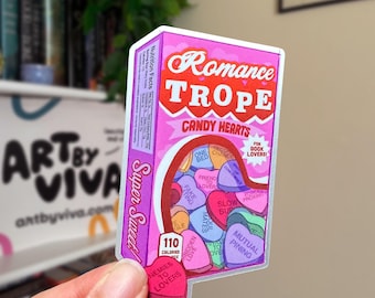 Bookish Romance Kindle Sticker: Candy Hearts Box, Reader Gift