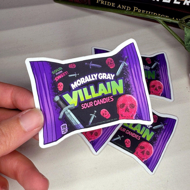 Morally Gray Villain Candy - Soft Matte Kindle Sticker for Villain Lovers zdjęcie 2