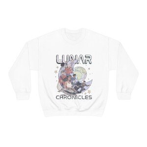 The Lunar Chronicles Sweatshirt: Bookish Crewneck, Distressed Illustration image 5