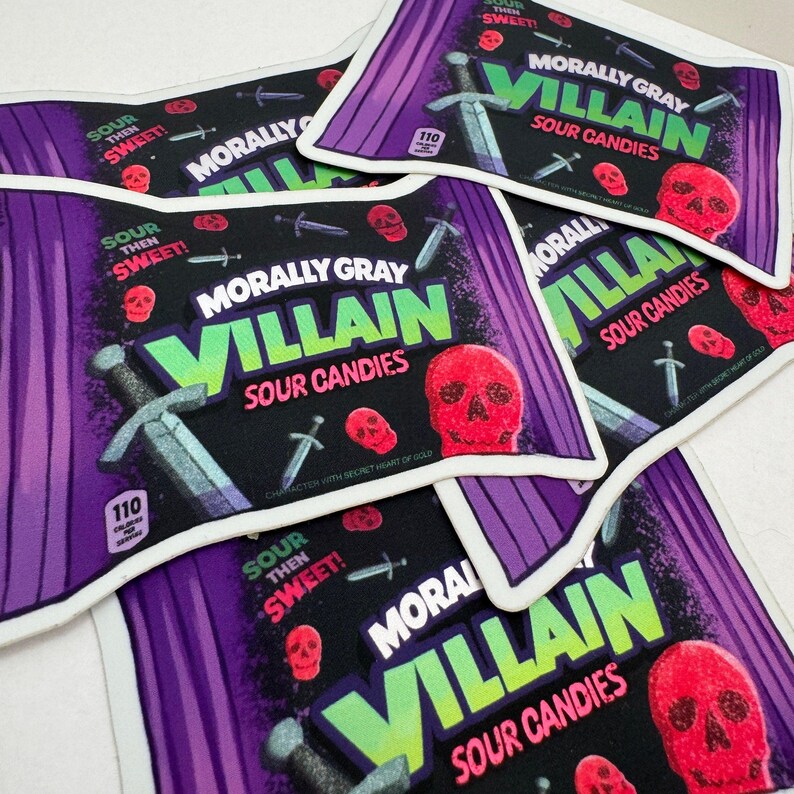 Morally Gray Villain Candy - Soft Matte Kindle Sticker for Villain Lovers zdjęcie 3