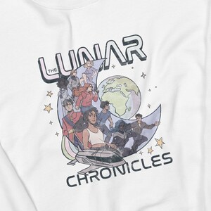 The Lunar Chronicles Sweatshirt: Bookish Crewneck, Distressed Illustration image 4