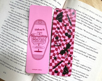 De Romantasy Motel Bookmark - Boekgenre Retro Signs Collection - Retro Bookmarks