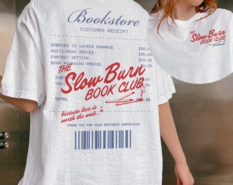 Slow Burn Book Club Comfort Colors Graphic Tee - Bookish Shirts, Bookish Gifts, Booktok Gift