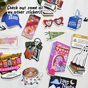 Crying Over Fictional Characters Bookish Kindle Sticker image 3