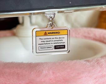 Unrealistic Expectations Kindle Charm Dust Plug, Book Lover Gift